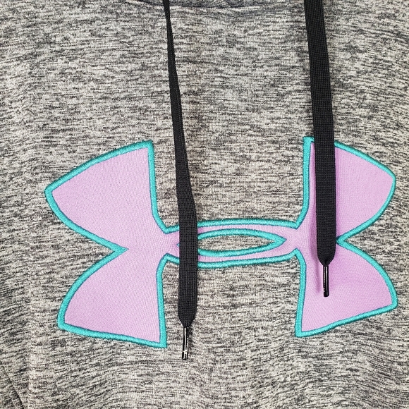 Under Armour Womens Hoodie sweater Pullover Gray Stretch Size Small - Picture 2 of 4